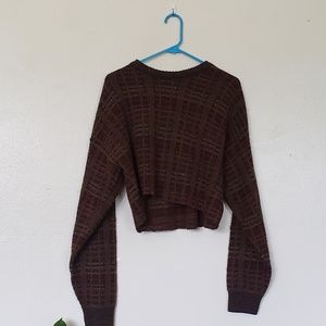 Large crop top sweater